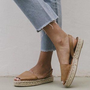 ALOHAS Ibizas brown leather espadrilles